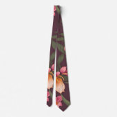 Cravate Motif personnalisé couleur orchidée (Dos)