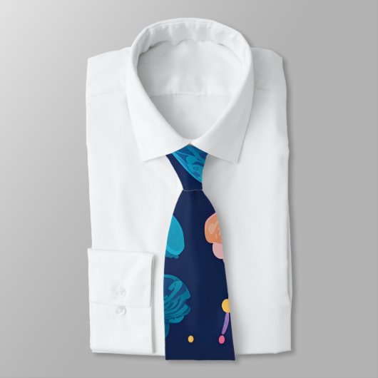 Cravate Motif personnalisé en mosaïque de méduse (Attaché)