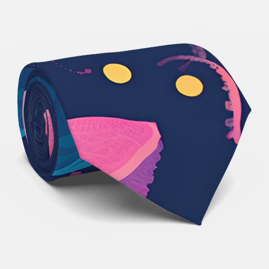 Cravate Motif personnalisé en mosaïque de méduse (Roulé)
