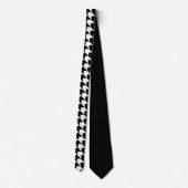 Cravate Motif pied-de-poule noir classique (Dos)