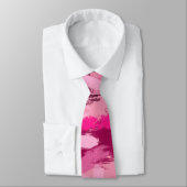 Cravate Motif Pinceau rose (Attaché)