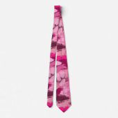 Cravate Motif Pinceau rose (Dos)