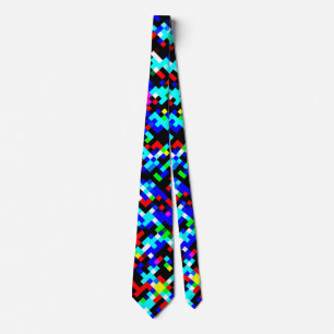 Cravate Motif Pixel multicolore