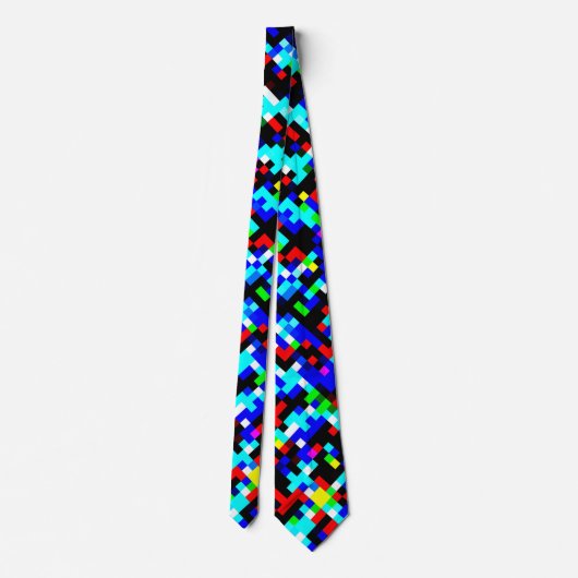 Cravate Motif Pixel multicolore (Dos)