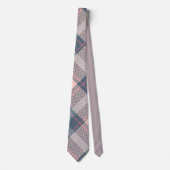 Cravate Motif Plaid classique rose Buffalo gris (Devant)