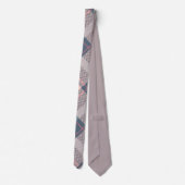 Cravate Motif Plaid classique rose Buffalo gris (Dos)
