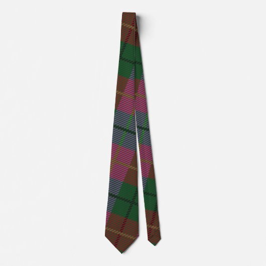 Cravate Motif Plaid coloré - Design moderne (Devant)