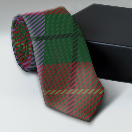 Cravate Motif Plaid coloré - Design moderne