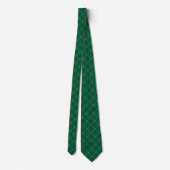 Cravate Motif plaid vert foncé (Dos)
