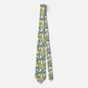 Cravate motif plante