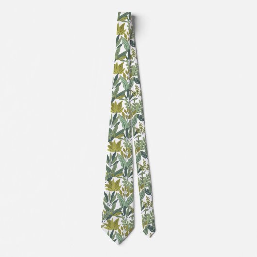 Cravate motif plante (Devant)