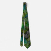 Cravate motif plante A02.b Feuille Black BG (Dos)