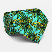Cravate Motif Plante Tropical Exotic (Roulé)