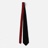 Cravate Motif plat noir rouge classique (Dos)