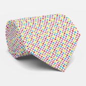 Cravate Motif pois arc-en-ciel coloré (Roulé)