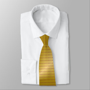 Cravate Motif Pois Gold Metallic et Maroon
