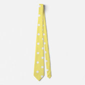 Cravate Motif Pois jaune et blanc (Devant)