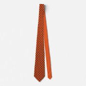 Cravate Motif Pois minimal Halloween Orange (Devant)