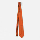 Cravate Motif Pois minimal Halloween Orange (Dos)