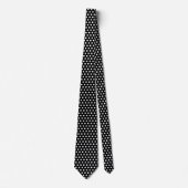 Cravate Motif Pois minuscule noir et blanc Preppy (Devant)