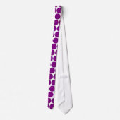 Cravate Motif Pois violet en blanc (Dos)