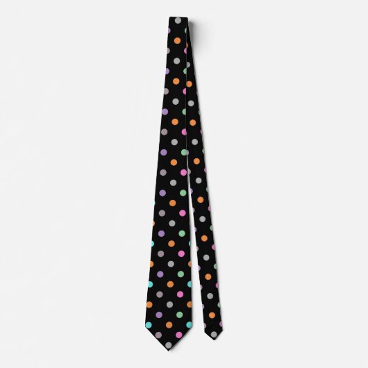 Cravate MOTIF Polka Dot NOIR PASTEL (Devant)