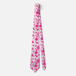 Cravate Motif Polka Dot Pink Passion
