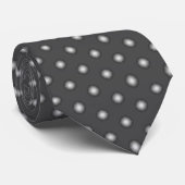 Cravate Motif Polka moderne gris foncé (Roulé)