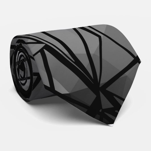 Cravate motif polygonal (Roulé)