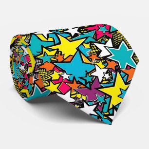 Cravate Motif pop bande dessinée amusant