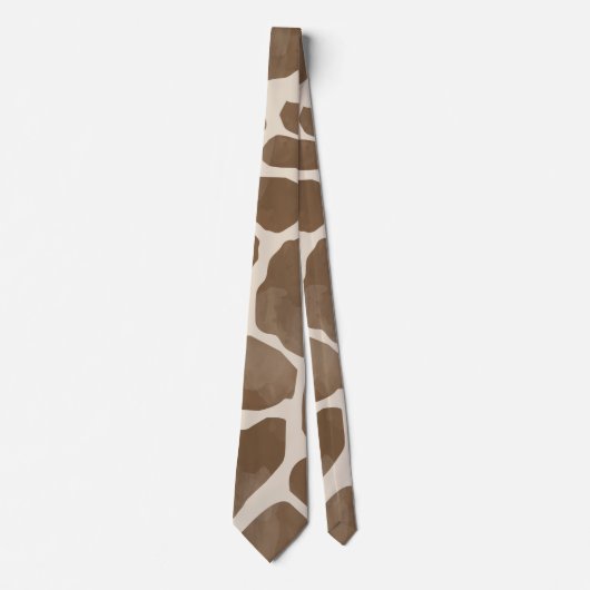 Cravate Motif Poster de animal de Giraffe d'aquarelle (Devant)
