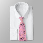 Cravate Motif Pug fond gris (Attaché)