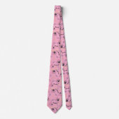 Cravate Motif Pug fond gris (Devant)