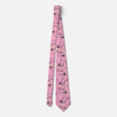 Cravate Motif Pug fond gris (Dos)