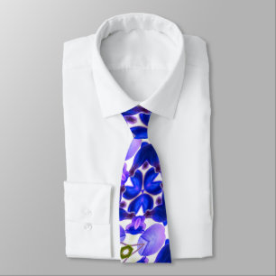 Cravate Motif Purple Wisteria