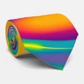 Cravate Motif radial coloré (Roulé)
