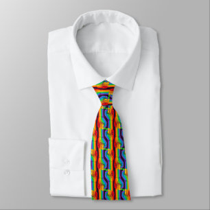 Cravate Motif Rainbow Fist
