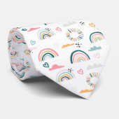 Cravate Motif Rainbows & Hearts (Roulé)
