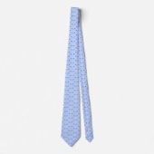 Cravate Motif rames de rameur bleu (Devant)