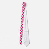 Cravate Motif Raspberry et White Checker (Dos)