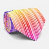 Cravate motif rayé arc-en-ciel (Roulé)