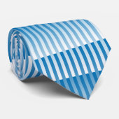 Cravate Motif rayé bleu blanc (Roulé)