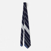 Cravate Motif rayé bleu et blanc (Dos)