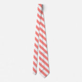 Cravate Motif rayé corail blanc élégant (Dos)