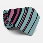 Cravate Motif rayé gris foncé (Roulé)