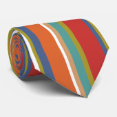 Cravate Motif rayé multicolore (Roulé)