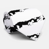 Cravate Motif rayé noir blanc (Roulé)