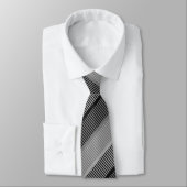 Cravate Motif rayé noir et blanc (Attaché)