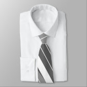 Cravate Motif rayé noir et blanc (Attaché)
