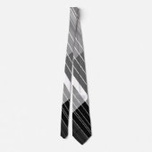 Cravate Motif rayé noir et blanc (Dos)